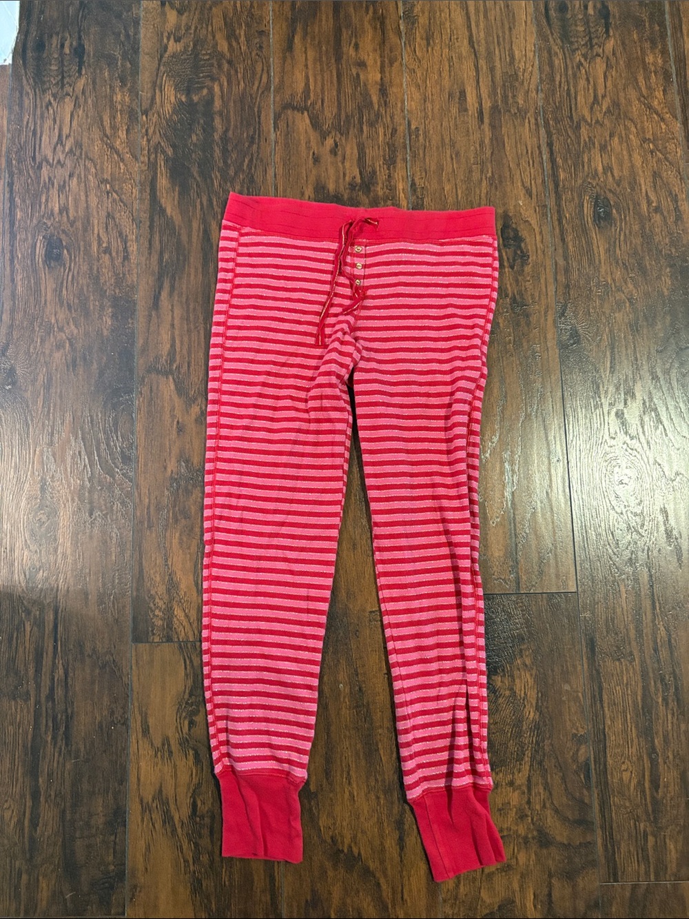 Victoria's Secret womans Pink and Red Striped Pajama Bottoms